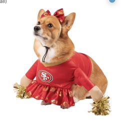 NWT San Francisco 49ers NFL Officially Licensed Cheer Dog Costume