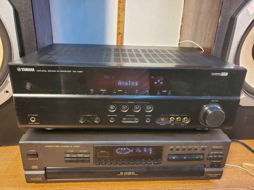 Yamaha RX-V367 5.1 Ch HDMI Home Theater Receiver Stereo System Watch Video Demo