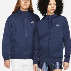 Navy Blue Nike Zip Up Hoodie Size Small