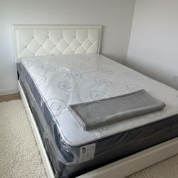 Queen Size Bed Frame With Mattress New Bedroom Furniture Set Cama Queen Diamond Headboard New Platform Bed 