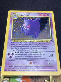 Gengar 5/62 Fossil Set Holo Rare Pokemon Card Near Mint for Sale in Palm Desert, CA - OfferUp Gengar 5/62 Fossil Set Holo Rare Pokemon Card Near Mint for Sale in Palm Desert, CA - OfferUp