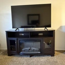 TV Stand With Electric Fire Place. 