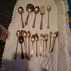 Royal Saxony Silver Utensils. 18 Pcs $40
