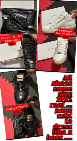 Three different styles and kinds of designer shoes