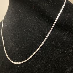 Valentino 18” Silver Necklace 925 Italy