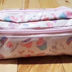 Cutesy Pencil Case with Exterior Zippered Section