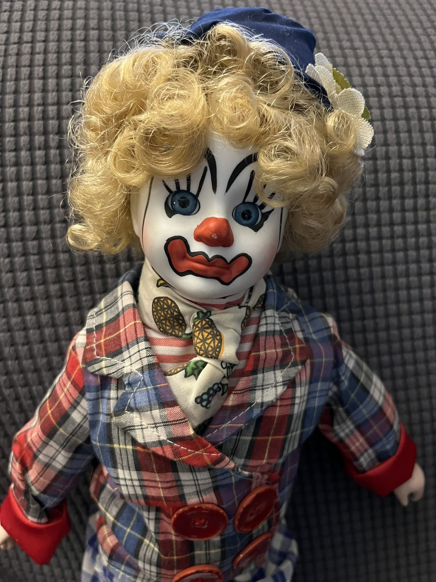 Vintage Porcelain Clown Doll