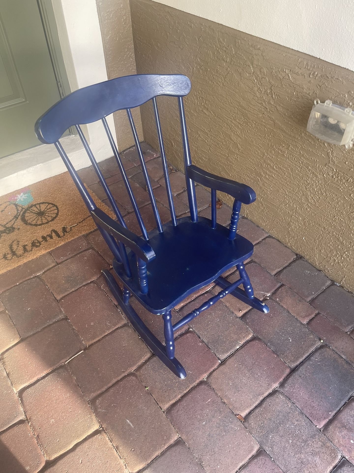 Kids wooden rocker