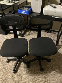 2 Person Desk with 2 Computer Chairs Thumbnail