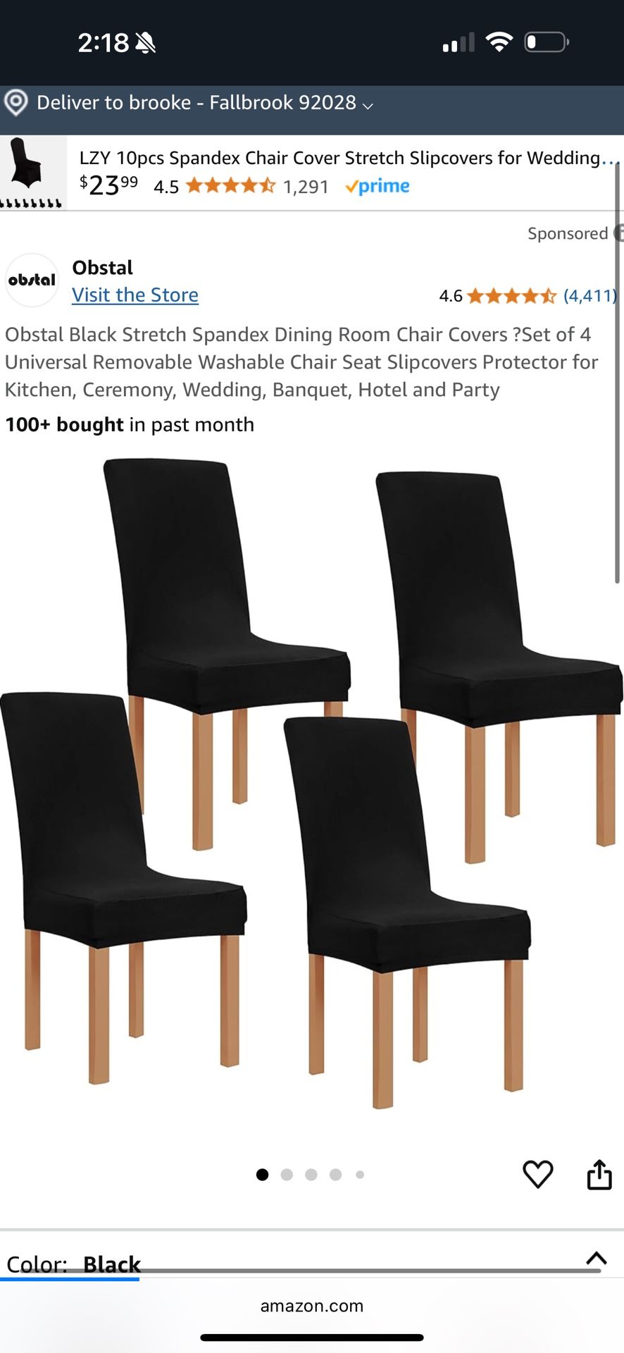 Black Chair Covers (4)