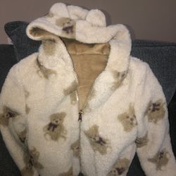 Girls Faux Fur Jacket Size 7