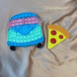 Simple Dimple Pizza And Bus Pop-it!