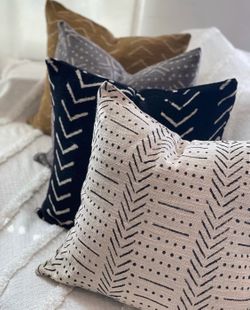 White, black and Gray Pillowcases