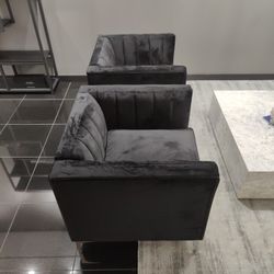 Set Of Black Chairs