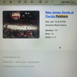 Florida Panthers vs New Jersey Devils (Lower level) 