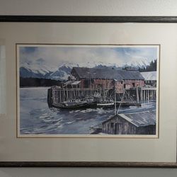 Signed Framed Alaskan Watercolor Painting 