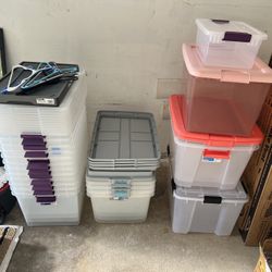 Assorted Storage Bins With lids (All Of Them)