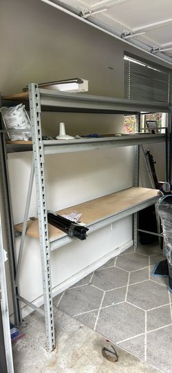 Sturdy metal shelving unit