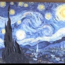 New Hand Painted "A starry night" Canvas 16"x20"