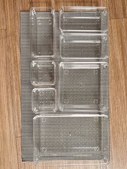 7-Piece Clear Drawer Organizer Set / Storage Bins