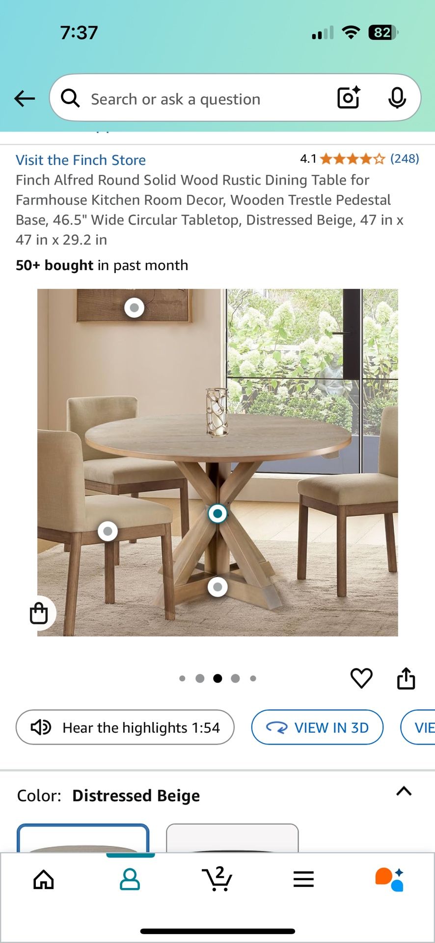Amazon Dining Table Round Brand New Open Box