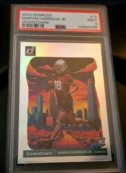 2024 Marvin Harrison Jr Donruss Downtown RC PSA MINT 9
