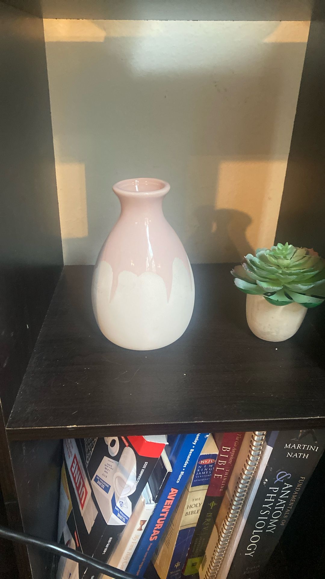 Issac Mizrahi Loves xo, Sienna Ceramic Vase Pink White