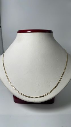 14k gold curb link chain 18” necklace