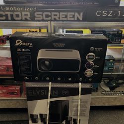 Projector, Motorized Screen, Surround Sound And Sound Bar NIB