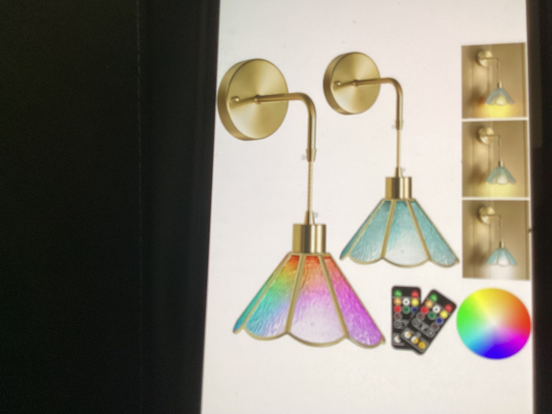 Battery Wall Sconces Set Of Two With Remote