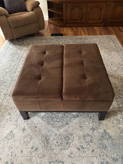 Square upholstered coffee table