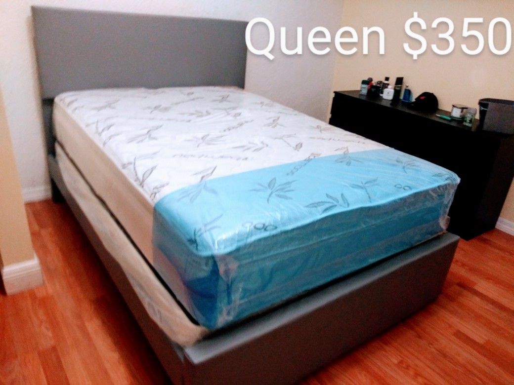 $550 For 2 Twin Bed With Mattress And Boxspring Brand New Free Delivery Free Assembly