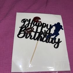 Football happy birthday topper