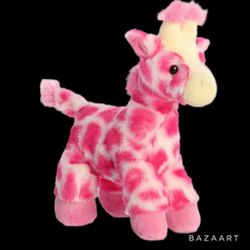  Giraffe Plush Pink 8" Aurora world