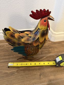 Metal yard Decorative Rooster Cock