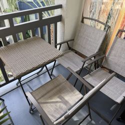 Out Door  FlipTable And 4 Flip chair Sets