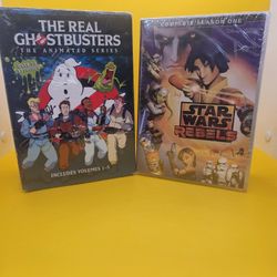 Star Wars Rebels 1-4 & The Real Ghostbusters 1-5 Complete DVD Season Sealed Brand New