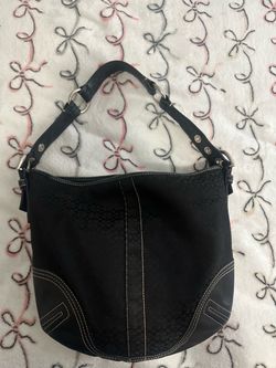 Vintage Coach C print hobo bag