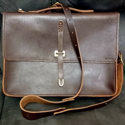 Billykirk 236 Hickory Brown Satchel Schoolboy Men's Premium Leather Bag USA Made