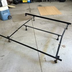 Queen Size Bed Black Metal Bed Frame