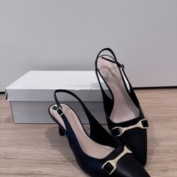 Charles Keith Slingback Pump Black