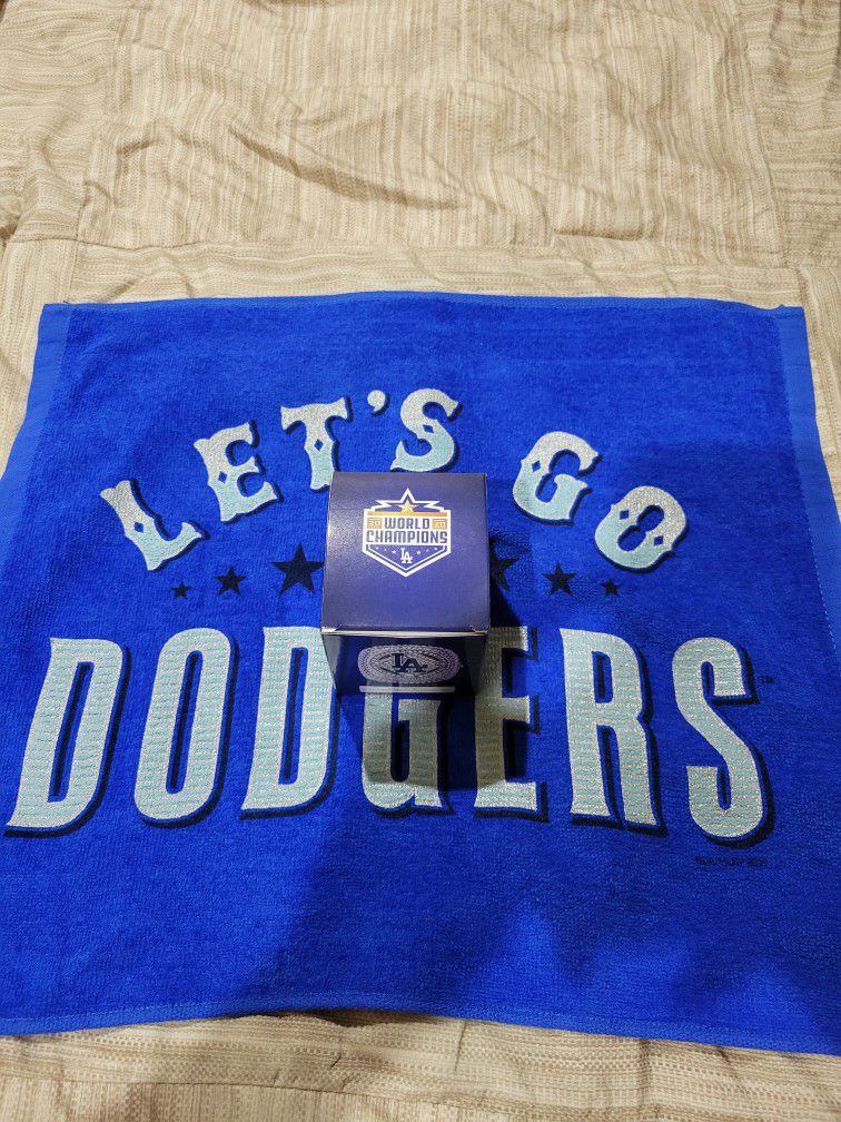 Dodgers World Series Ring Giveaway,  Rally Towel And Postseason Bandana 