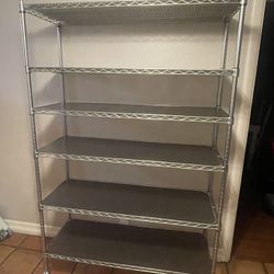 New In The Box - Stainless Steel 6 Level Industrial Shelf W/ Wheels