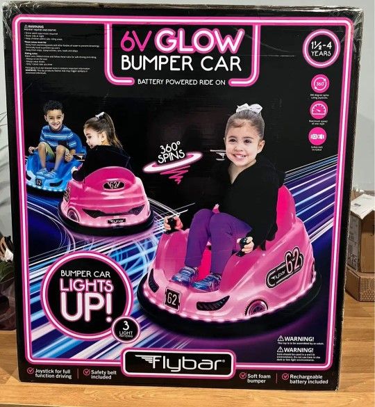 Last Chance Day Battery Powered Bumper Car For Kids Pink