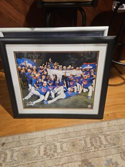 Chicago Cubs Framed Matted Picture.