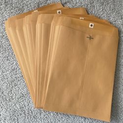  NEW! 25 Mead Mailing Envelopes Letter Heavy-Duty Gum Seal Clasp and eyelet Closure 32 lb brown Kraft