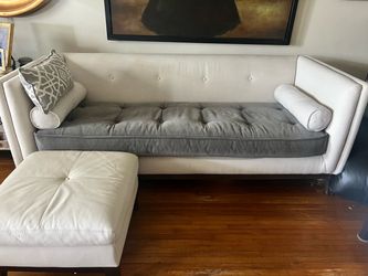 COUCHES WHITE SPECIAL FABRIC AND GRAY