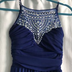 Royal blue homecoming prom dress hoco size 4