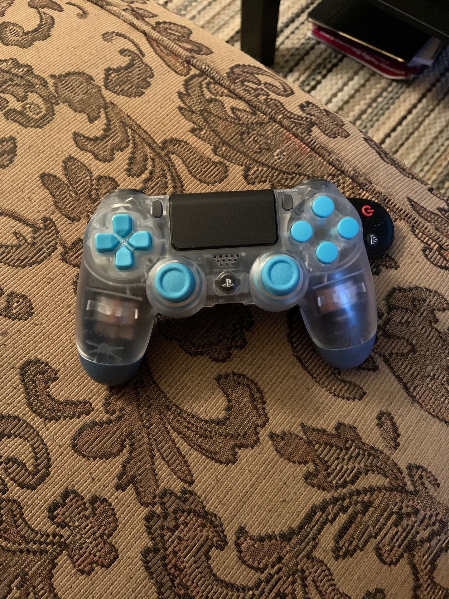 Custom PS4 controller clear/blue - custom PlayStation 4 controller