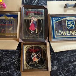 Vintage Mirror Bar Signs 